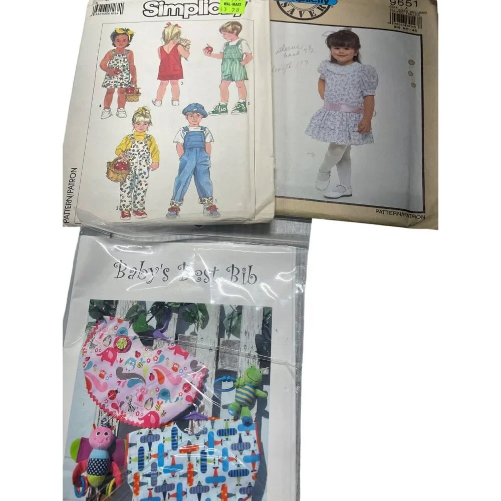 Sewing Pattern Lot‎ of 7 Babies Infants Toddler